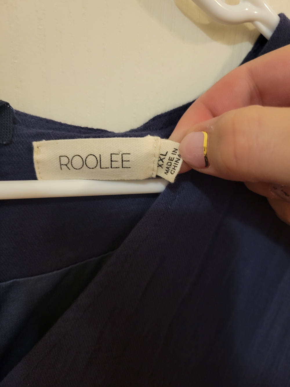 Roolee Navy Ruffle Front Maxi Dress - Picture 2 of 2